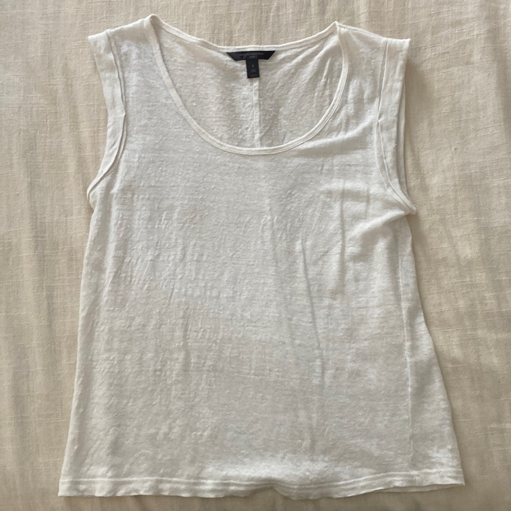 White cap sleeve top